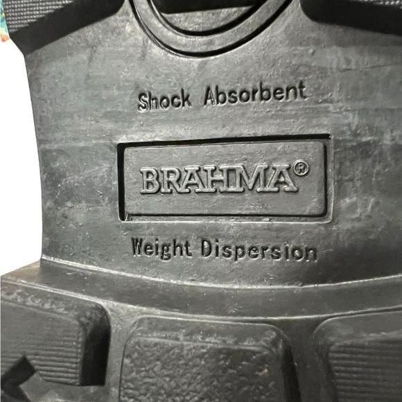 BRAHMA MEN'S STEEL TOE BLACK WORK BOOTS  Shock Absorbent Weight Dispersion. - Picture 2 of 13